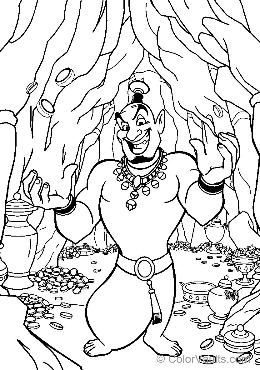 Genie In His Treasure Cave