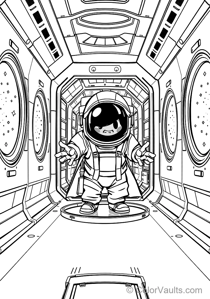 Impostor Astronaut Emerging Stealthily from an Open (Scene 3)