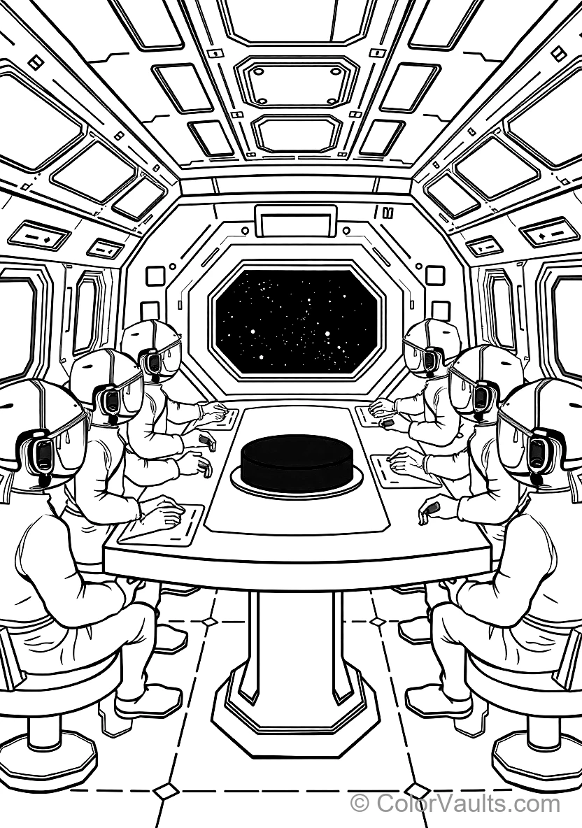 Crewmates Gathered Around the Emergency Meeting Table