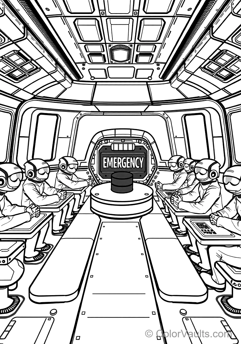 Crewmates Gathered Around the Emergency Meeting Table (Scene 5)