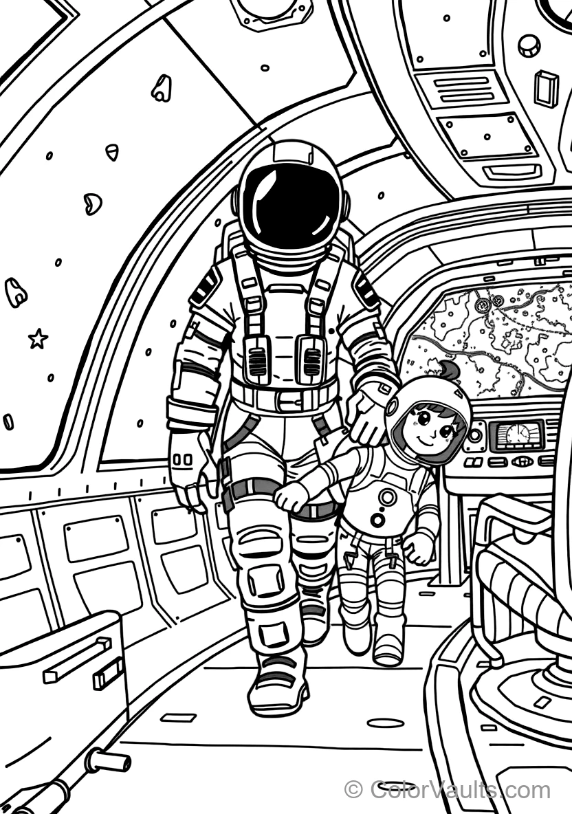 Friendly Astronaut Crewmate Walking Happily Through (Scene 3)