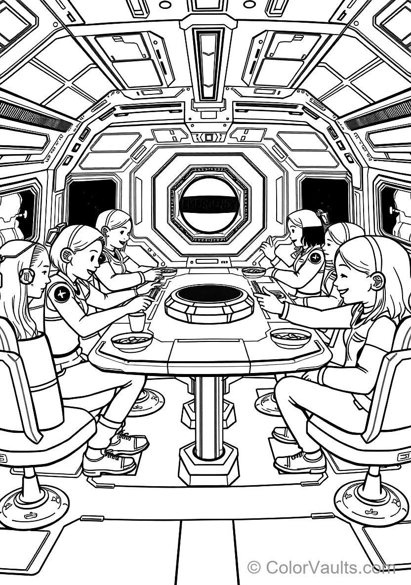 Crewmates Gathered Around the Emergency Meeting Table (Scene 11)