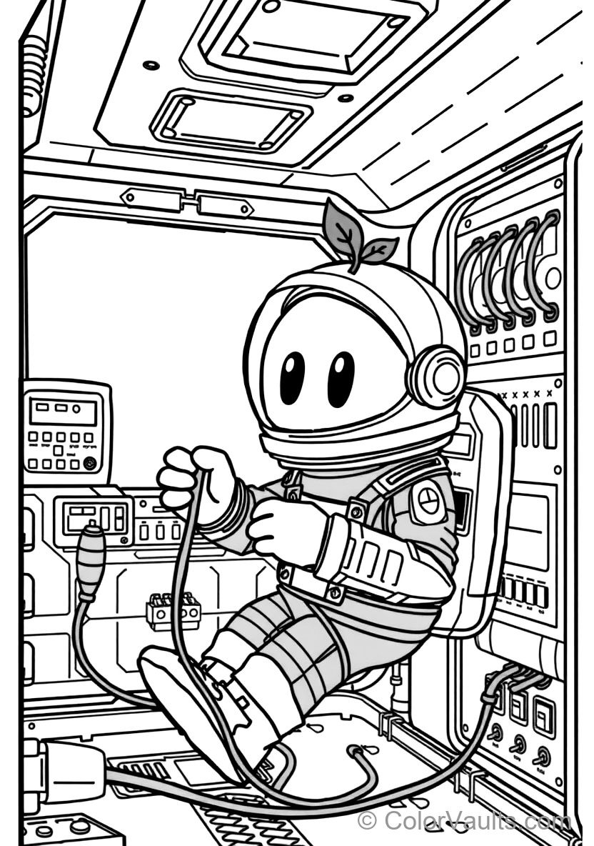 Cute Round Astronaut Crewmate Wearing a Small Green (Scene 13)