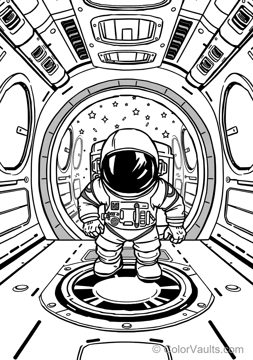 Impostor Astronaut Emerging Stealthily from an Open (Scene 5)