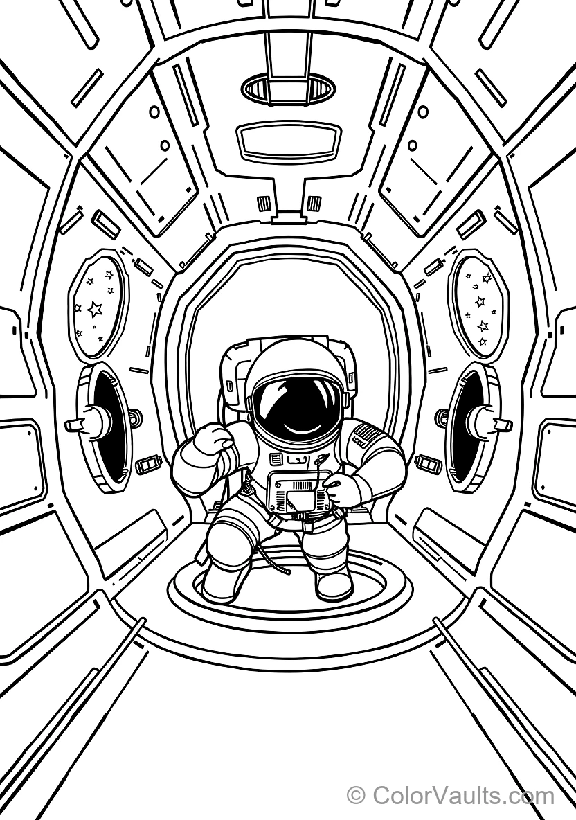Impostor Astronaut Emerging Stealthily from an Open (Scene 7)
