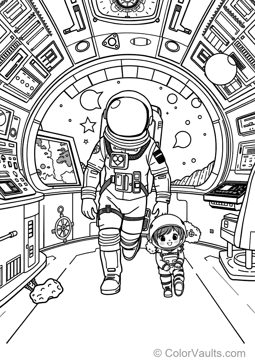 Friendly Astronaut Crewmate Walking Happily Through (Scene 13)
