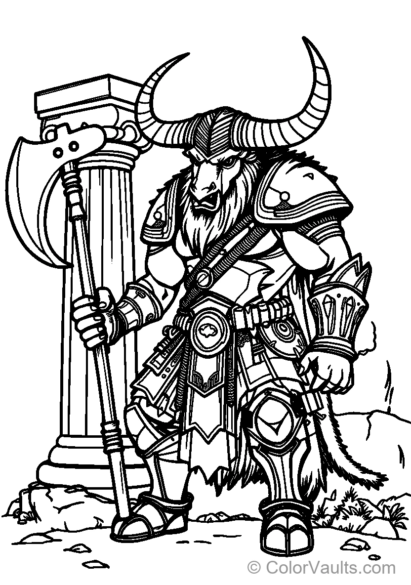 Fantasy Warrior Holding Axe