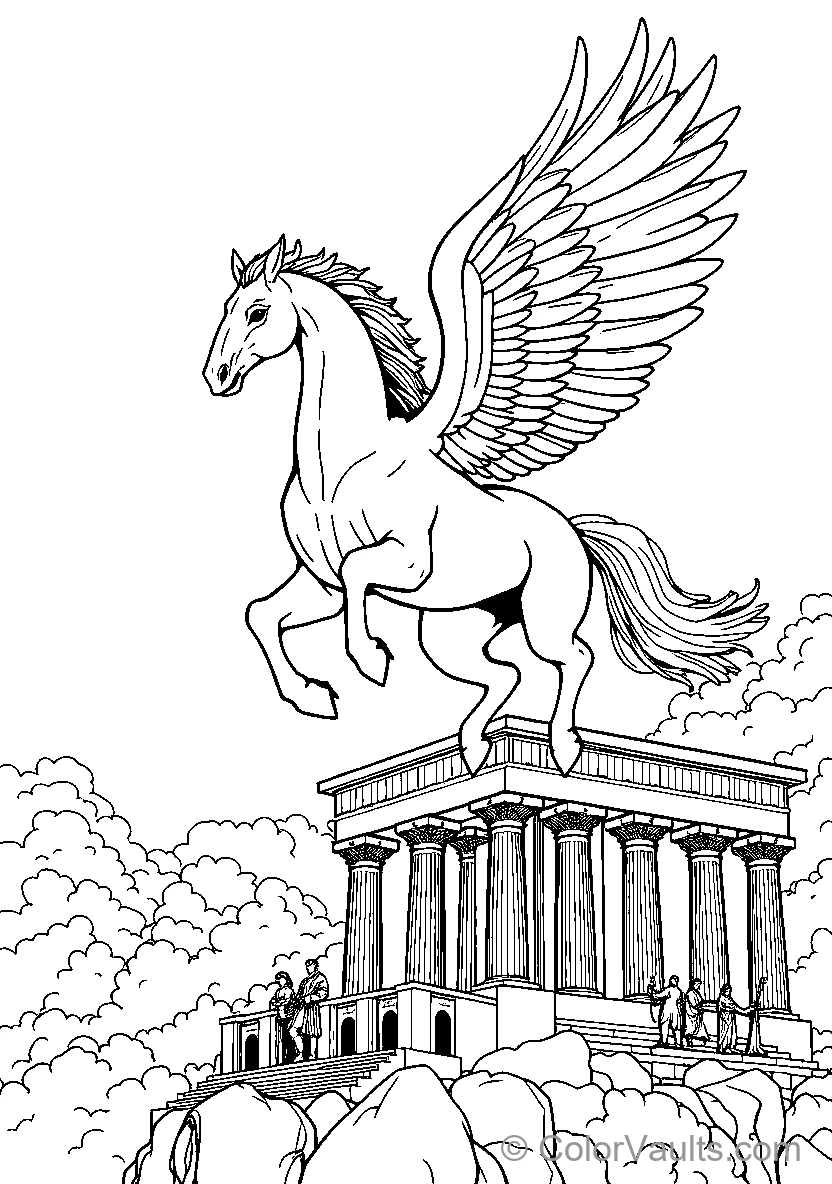 Pegasus Overlooking Ancient Greece