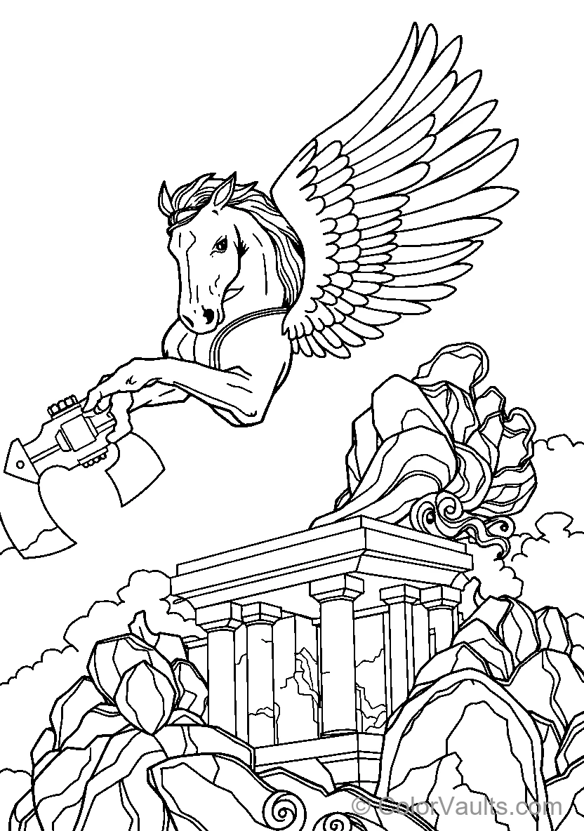 Winged Horse With Gun (Scene 2)