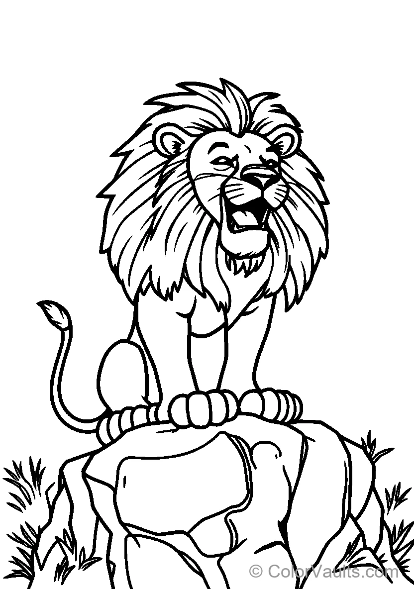 Safari - Lions & Big Cats coloring page 2