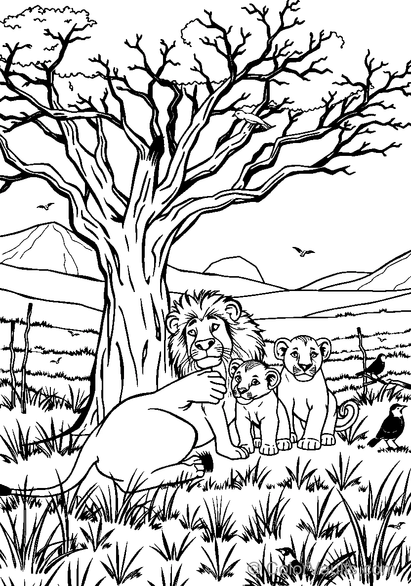 African Lion Family
