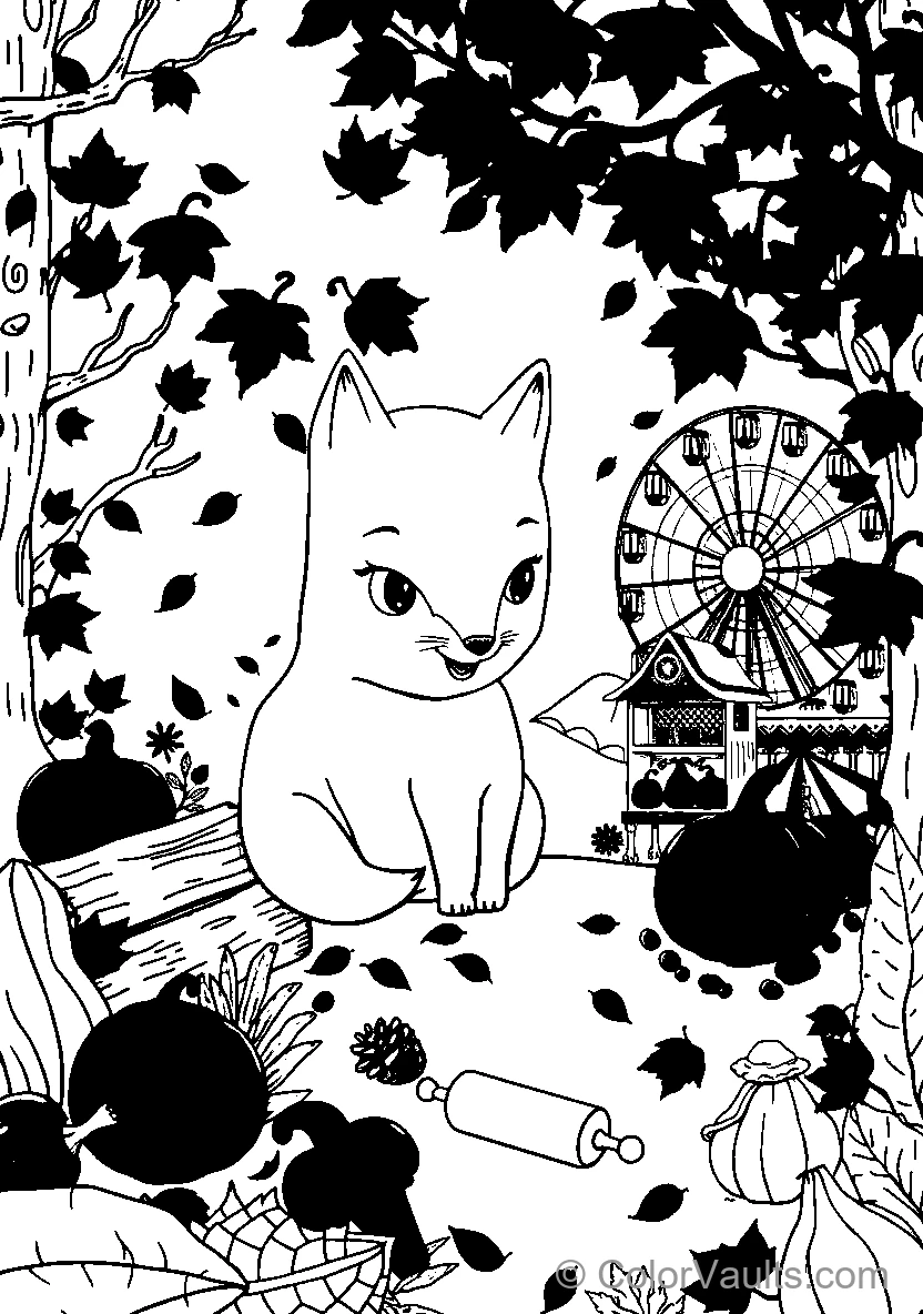 Cute Kittens & Cats coloring page 2