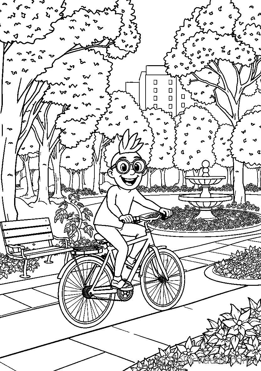 Jongen op fiets