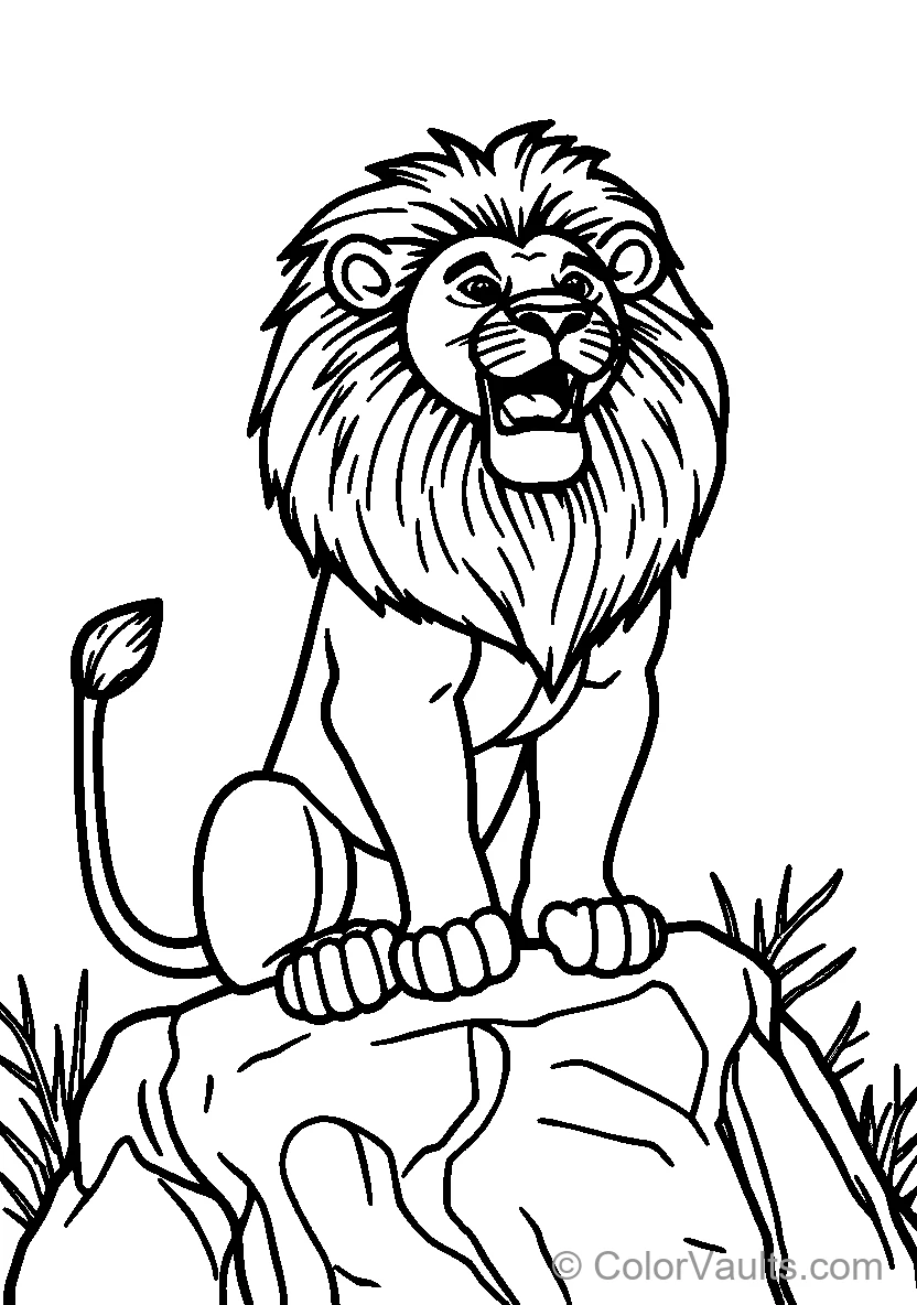 Majestueux Roi Lion d'Afrique