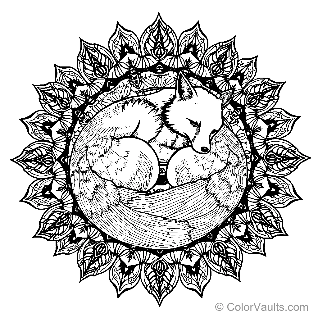 Mandala vos en joetje