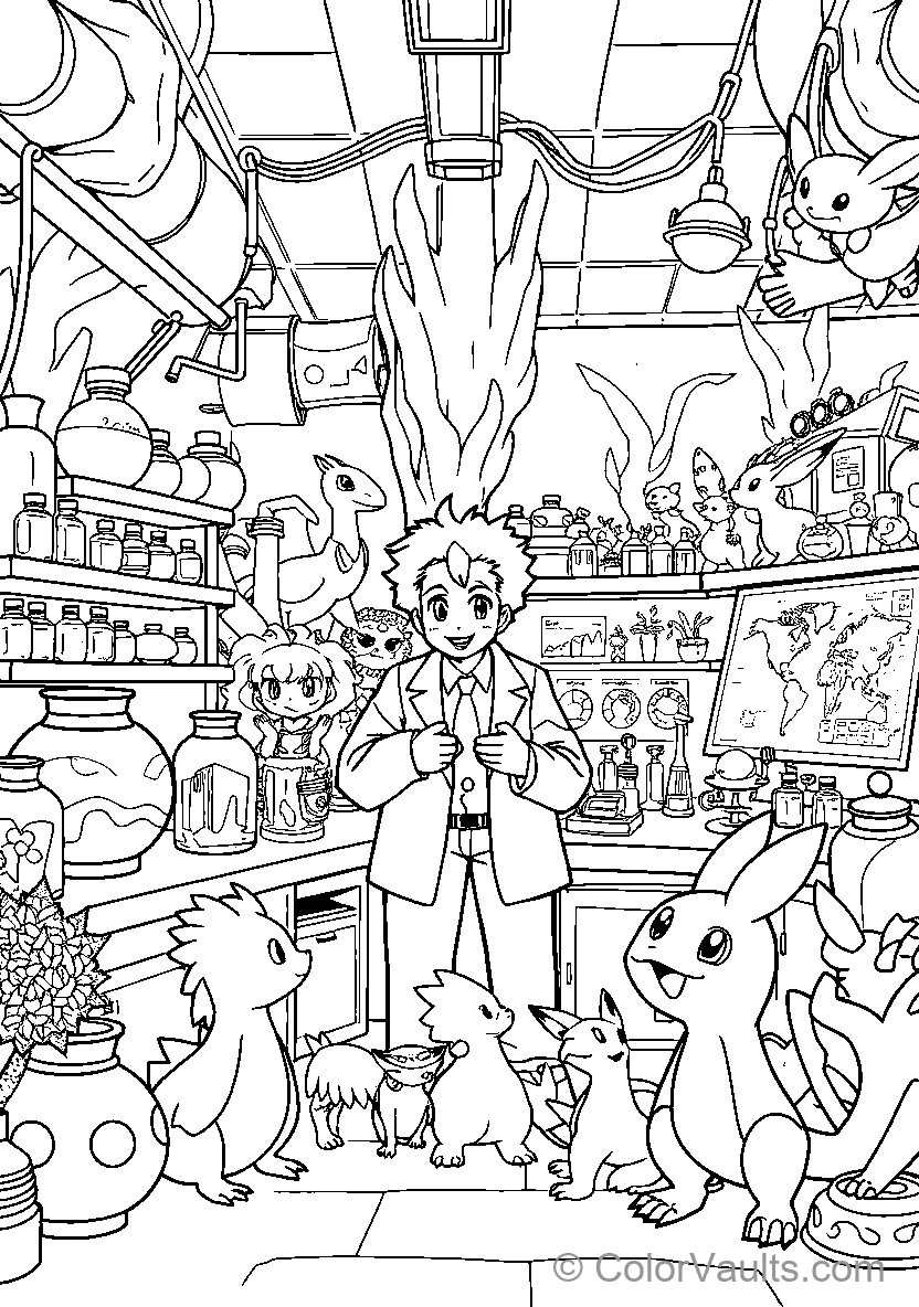 Wetenschapper met Pokémon