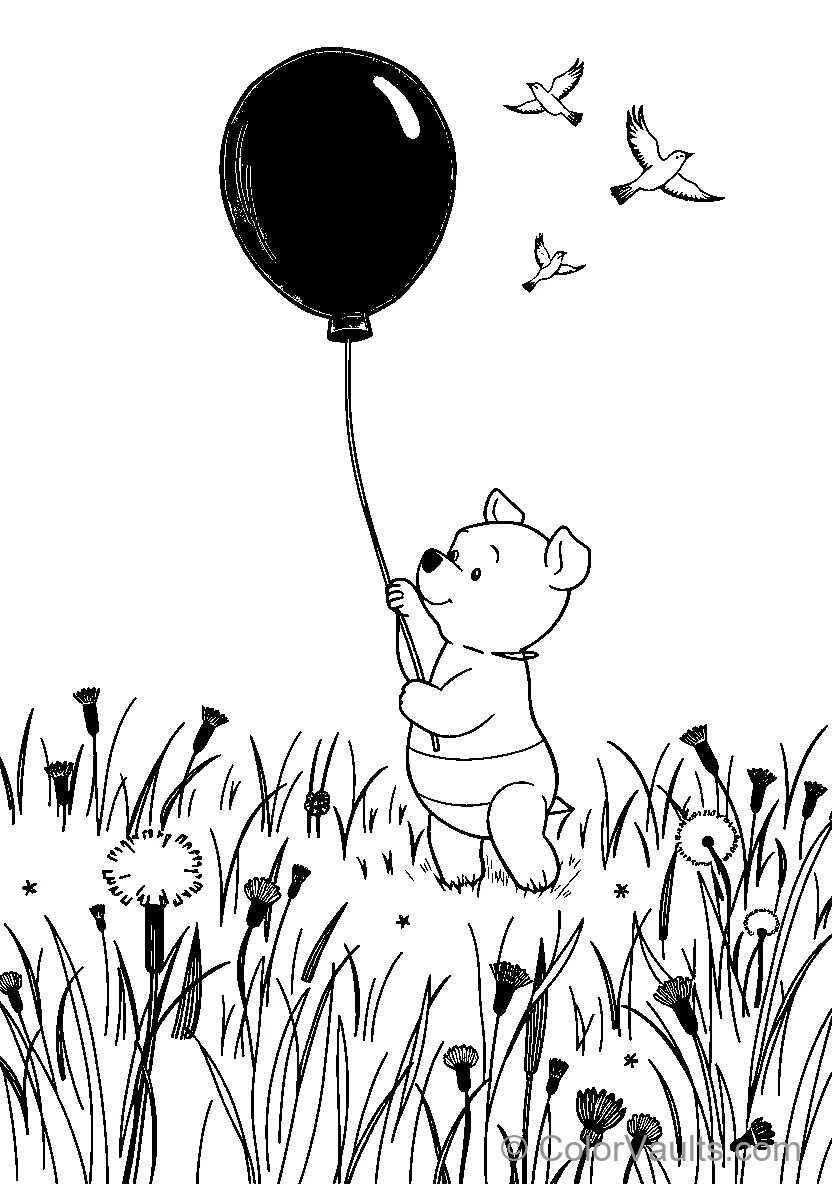 Winnie The Pooh With Balloon
