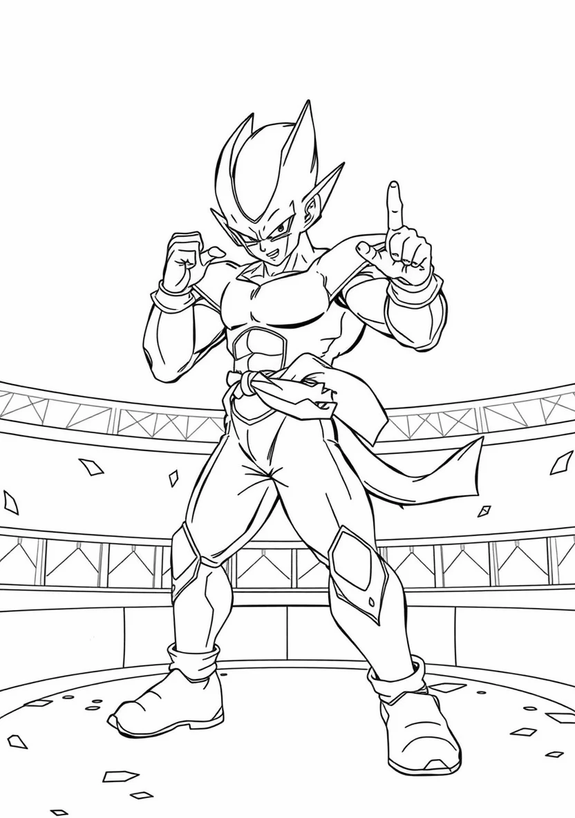 Frieza In His Final Form Looking (Scene 2)