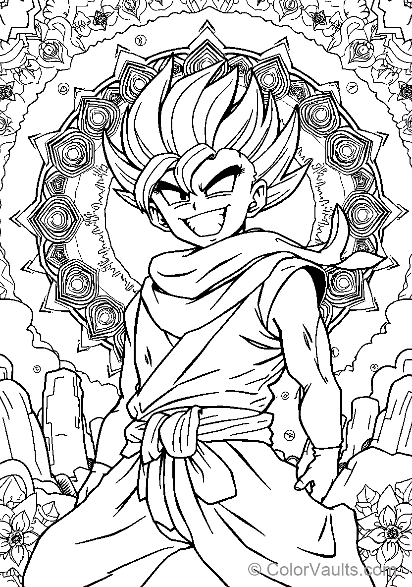 Spiky Hair Character in Martial Arts Outfit 1786123318730