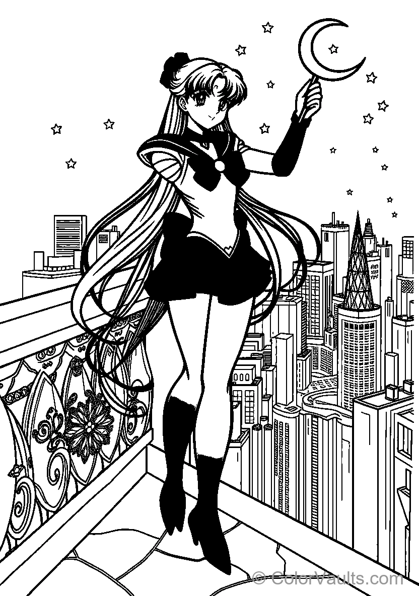 Sailor Moon with the Crescent Moon