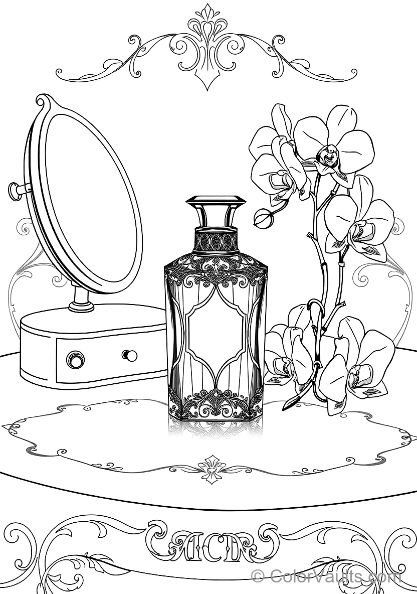 Art Nouveau (Mucha Style) coloring page 3