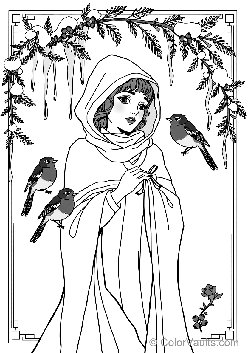 Art Nouveau Decorative Border with Swirling Vines (2)