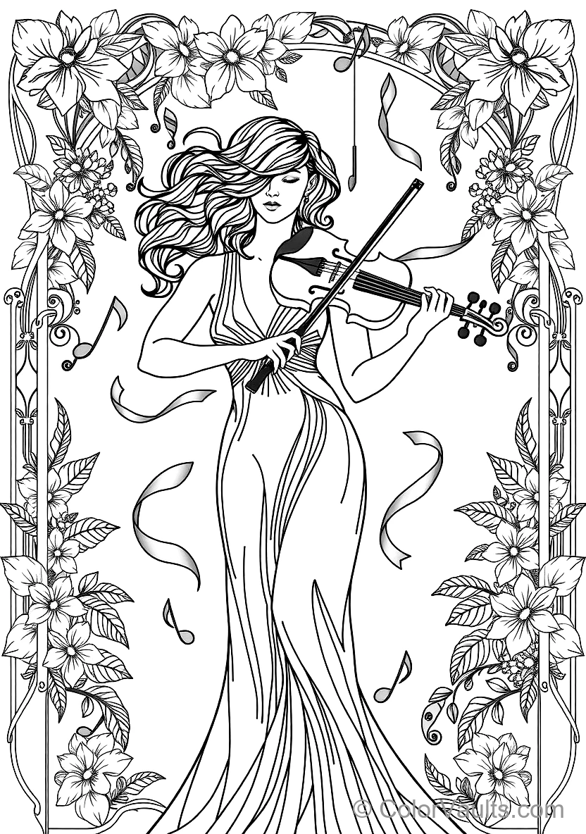 Art Nouveau Bohemian Lady with Peacock Feathers (3)