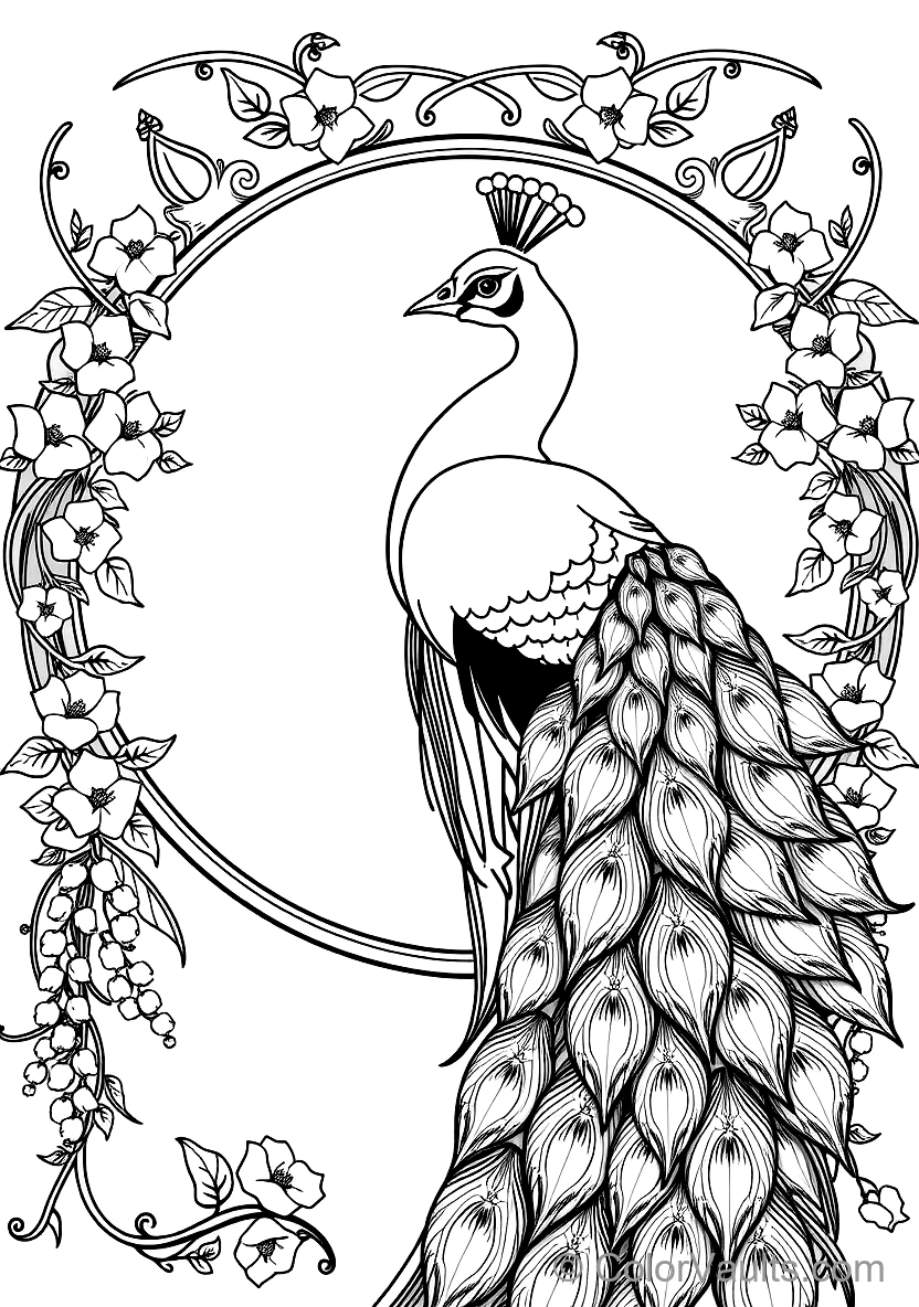 Art Nouveau Maiden with Flowing Floral Hair (6)