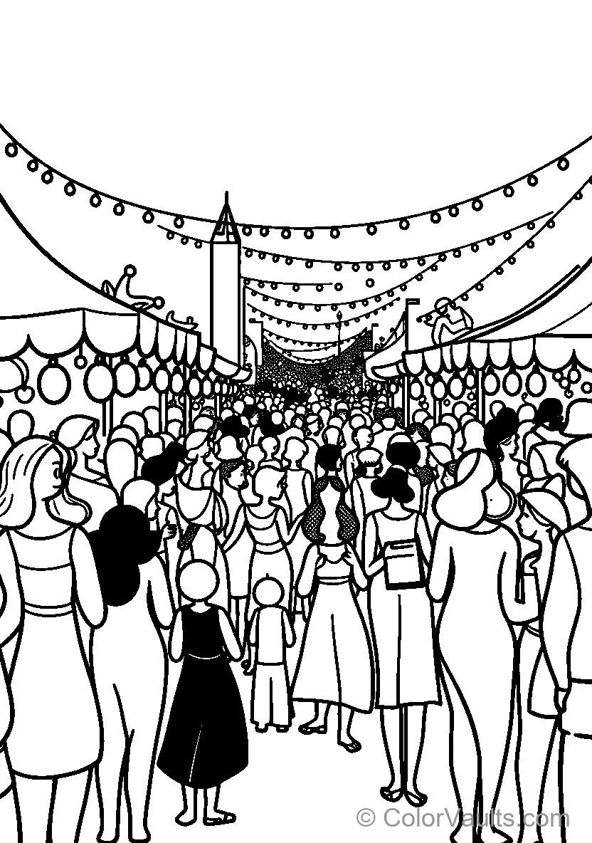 Fairgoers Enjoy An Outdoor Festival