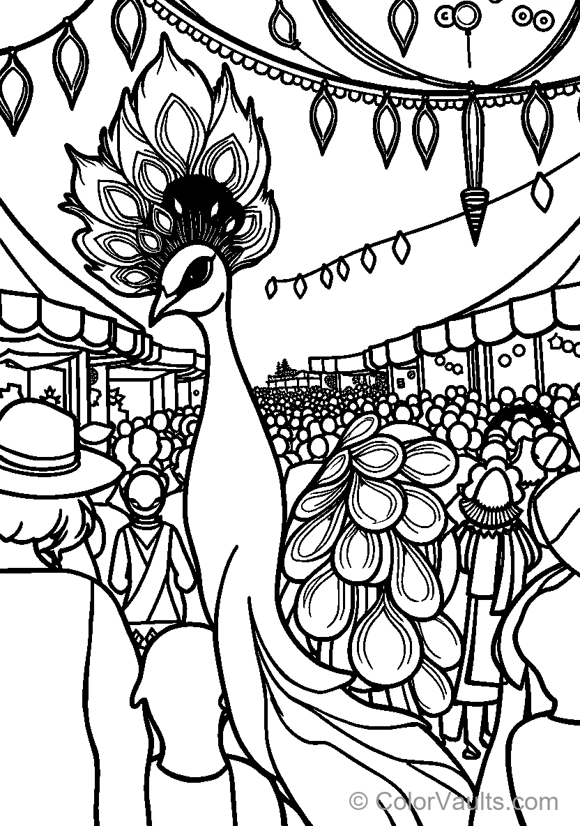 Peacock At The Carnival