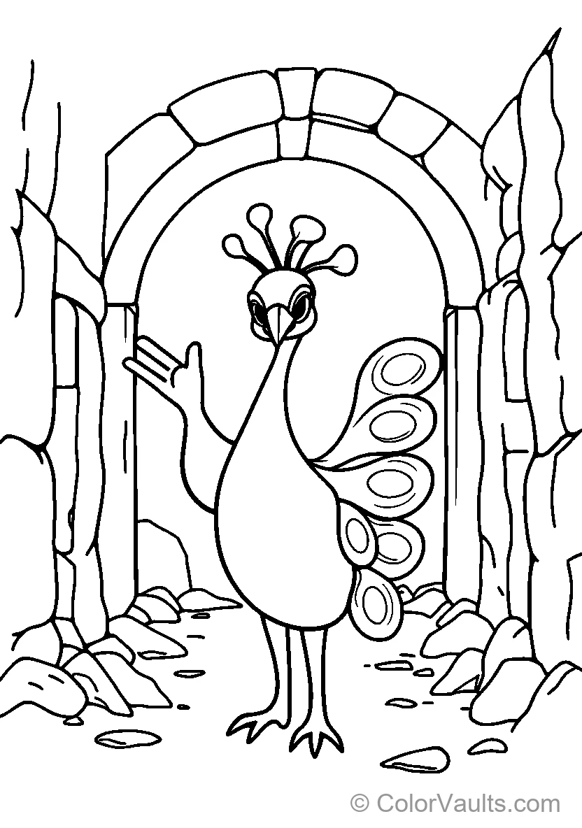 Peacock At The Stone Arch