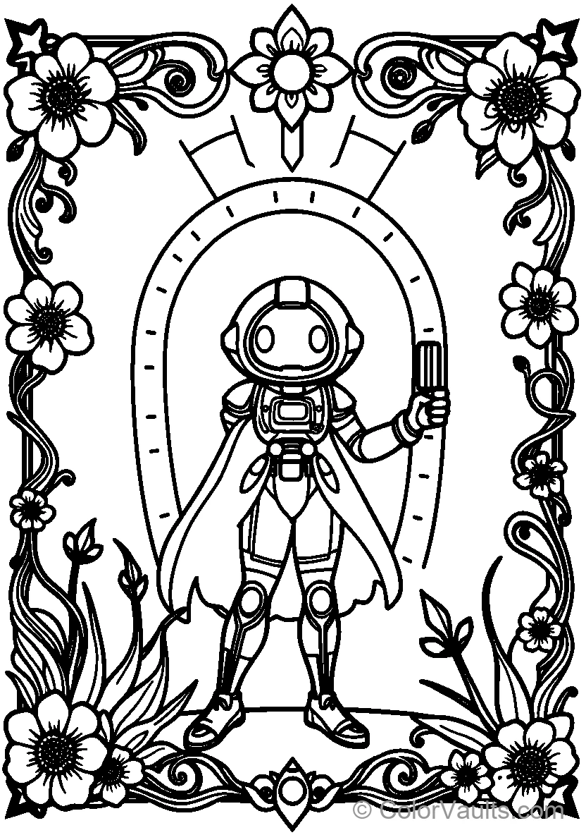 Stylized Astronaut With Cup