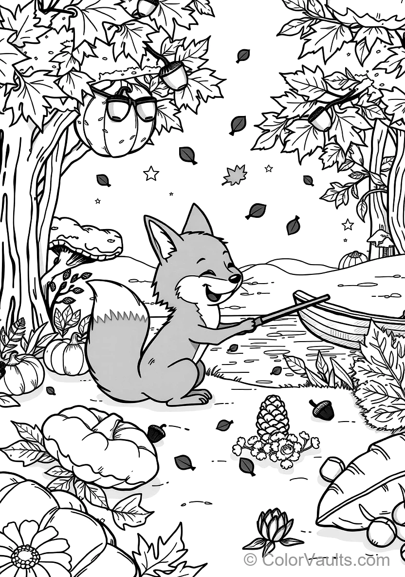 Children Raking und Jumping in Crunchy Leaf Piles