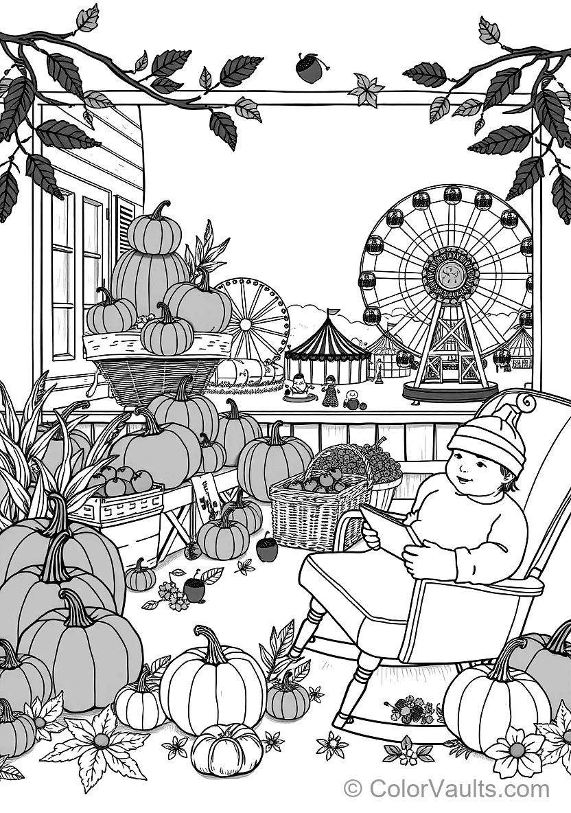 Pumpkin Patch mit Big und Small Ripe Pumpkins
