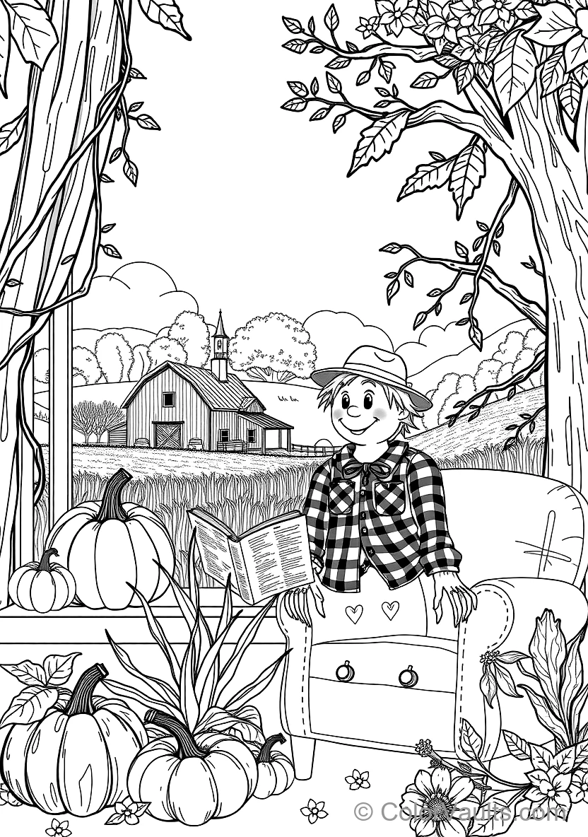 Pumpkin Patch with Big and Small Ripe Pumpkins (2)