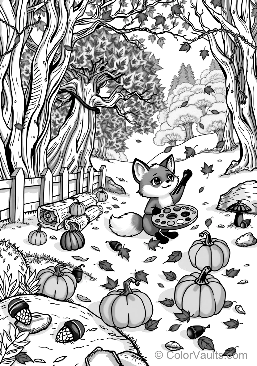 Owl Perched in Autumn Tree with Harvest Full Moon (3)