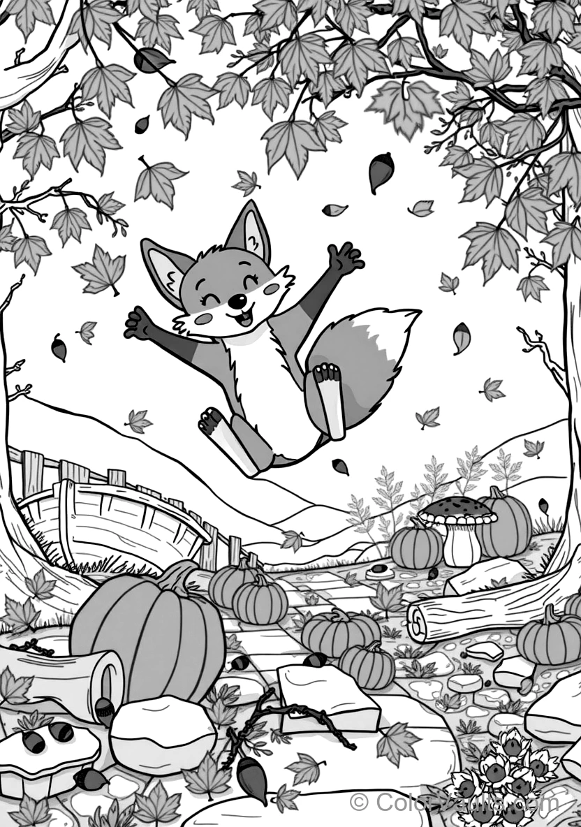 Children Raking and Jumping in Crunchy Leaf Piles (4)