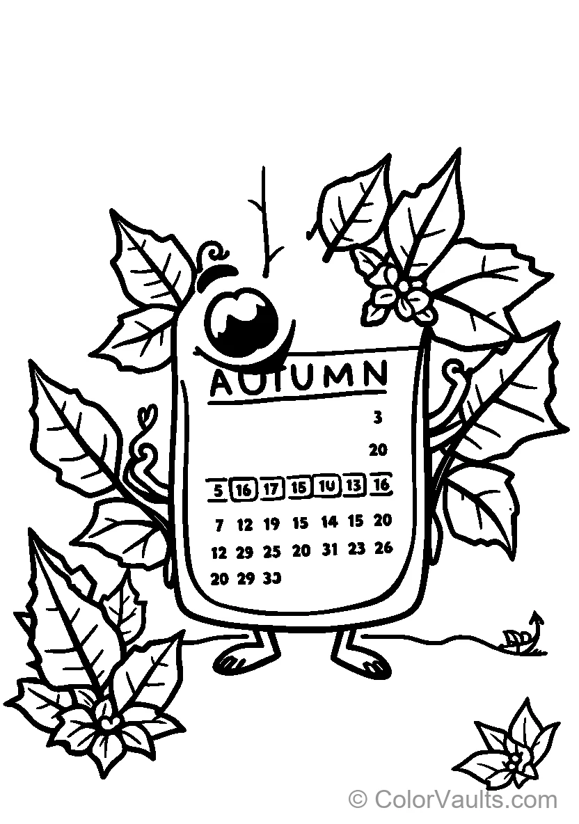 Autumn Harvest & Pumpkins coloring page 2