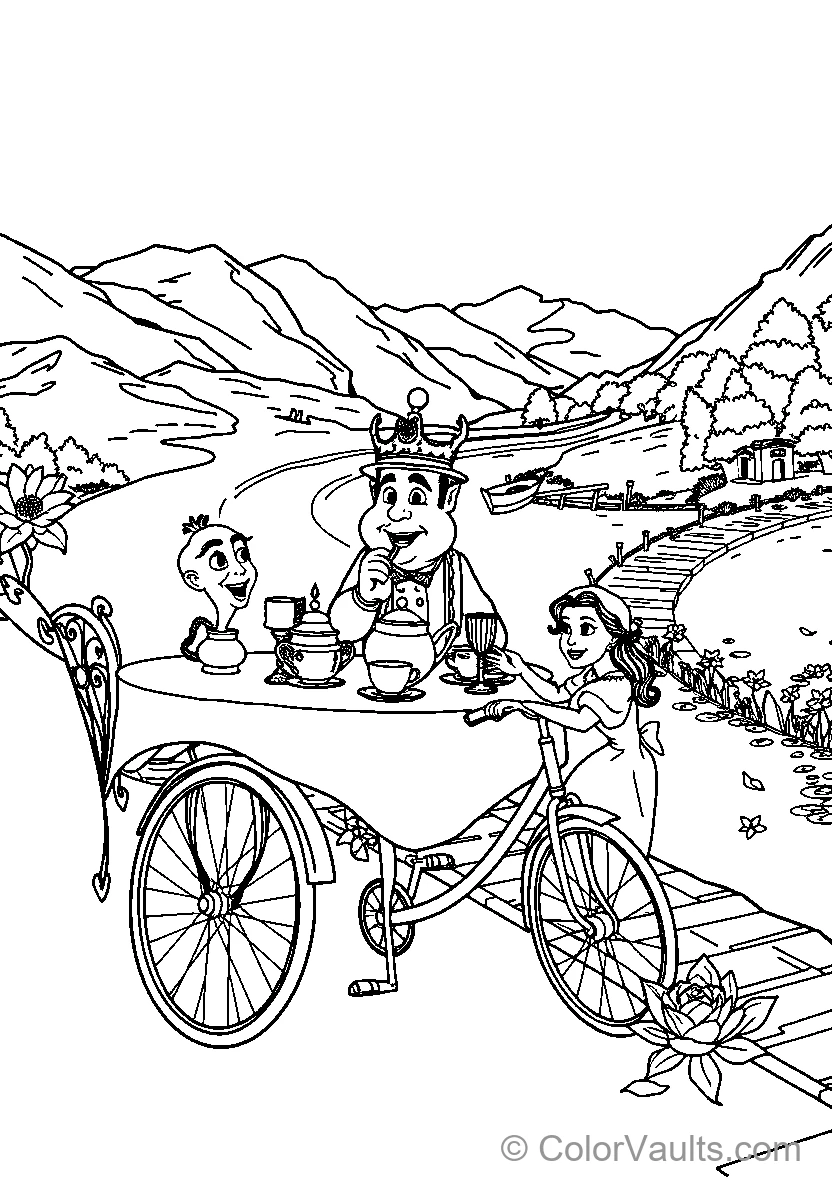 Belle und The Beast Enjoying Tea