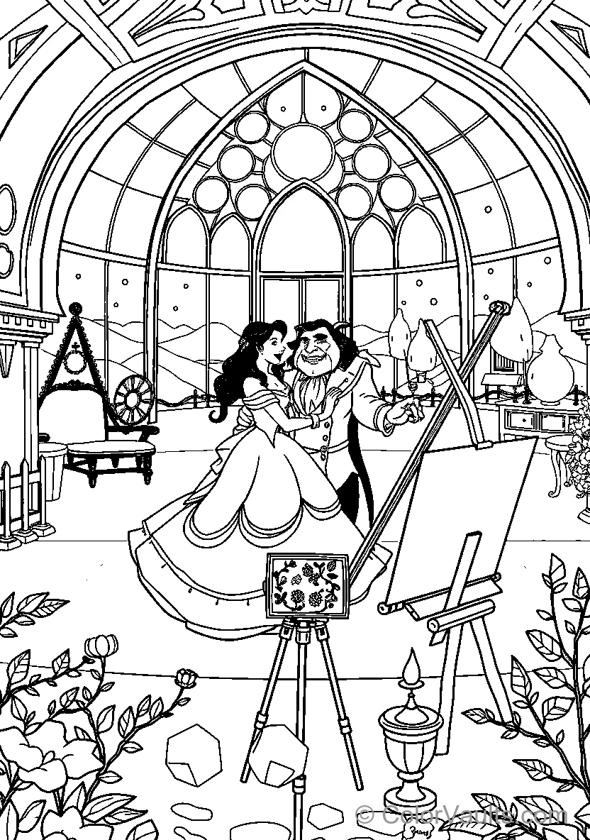 Belle And The Beast Paint A Portrait
