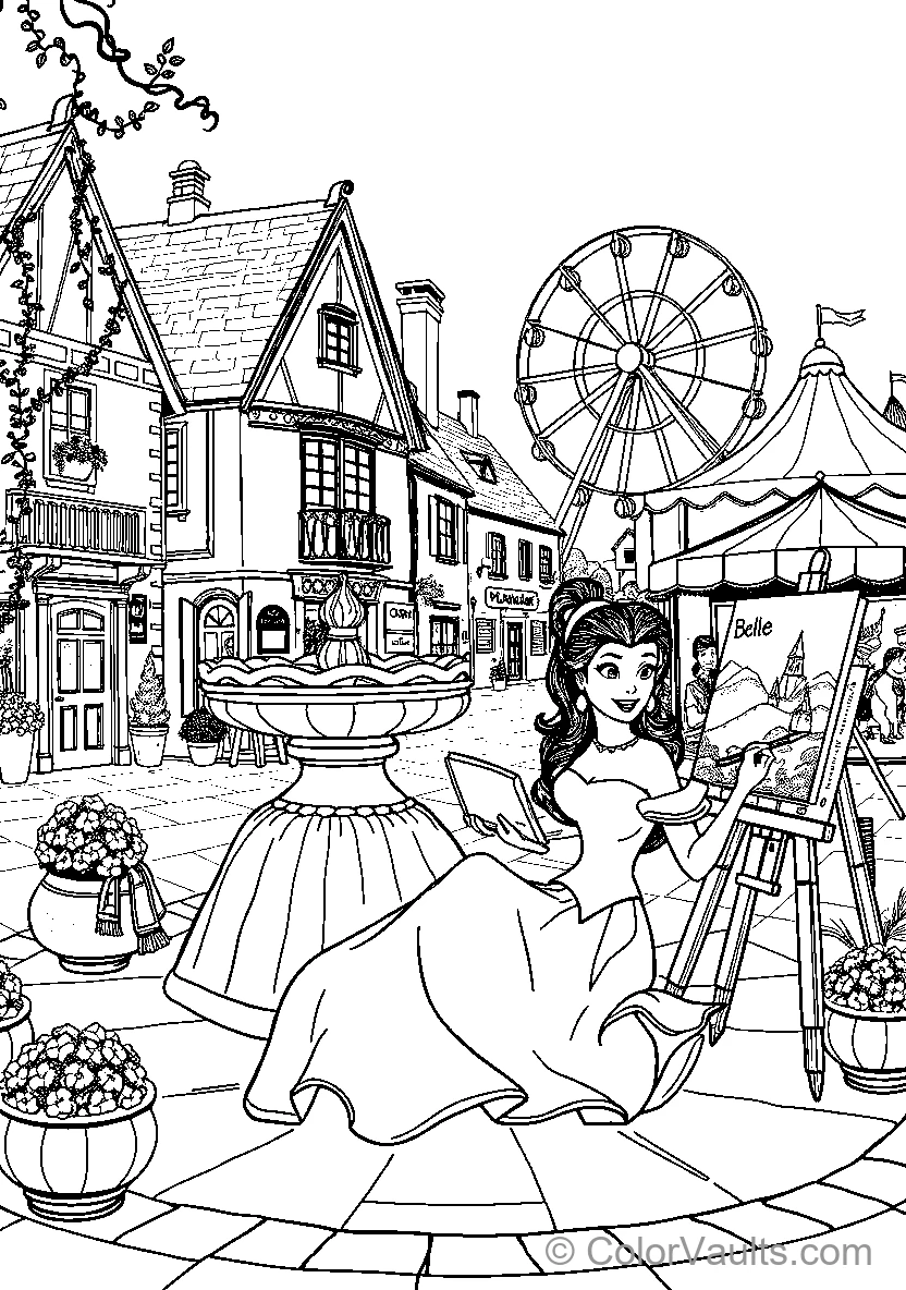 Belle At An Amusement Park