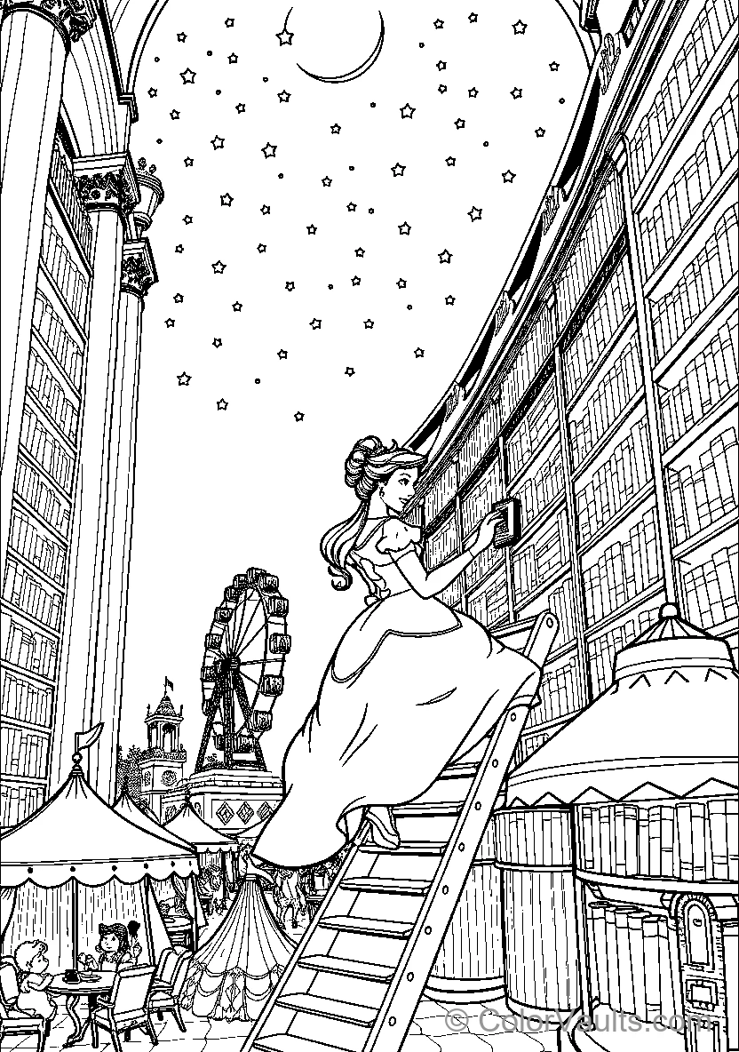 Belle Climbs A Ladder In Paris
