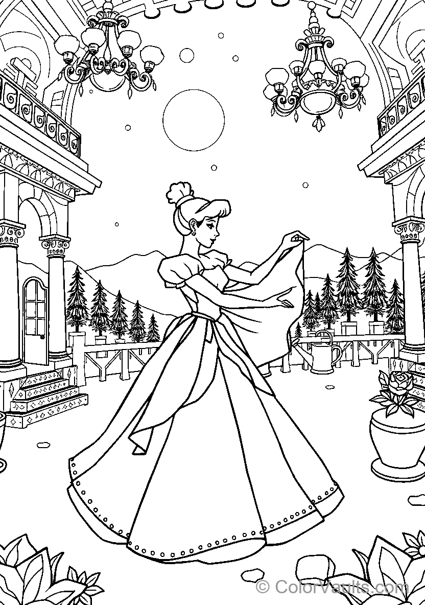 Belle Dances In An Elegant Gown