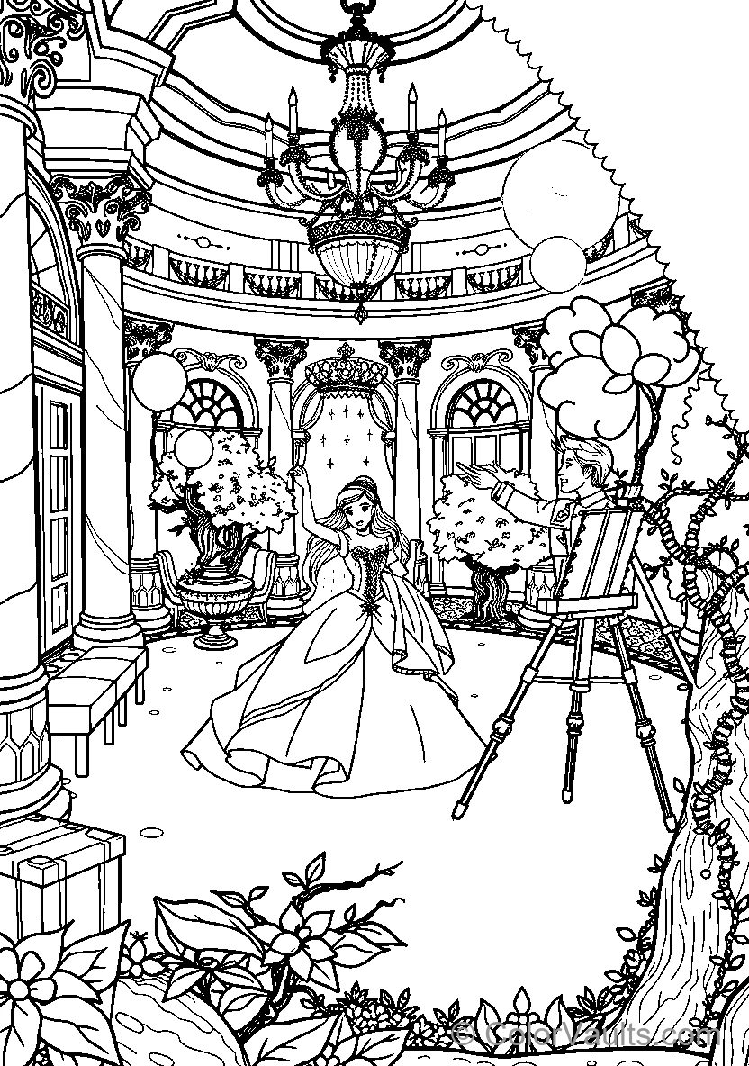 Belle Dances In Front Of A Painter