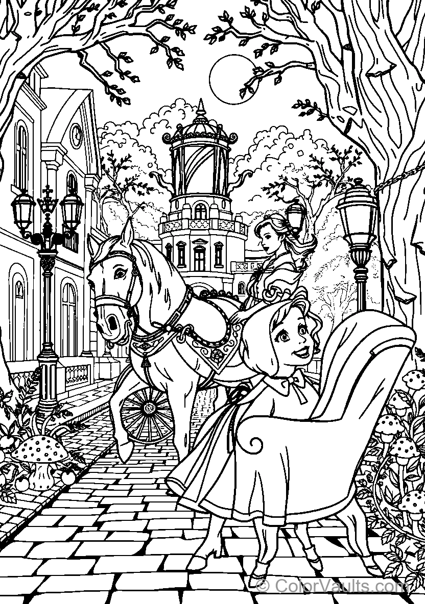 Belle In A Carriage With Lumiere