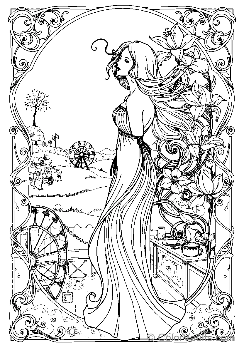 Belle In A Fairy Tale Setting