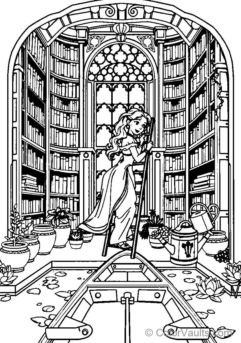 Belle In A Library (Scene 9)