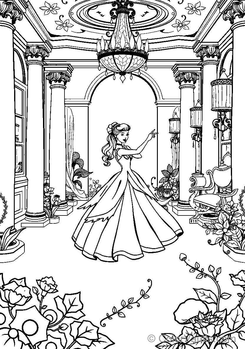 Belle In An Elegant Ballroom