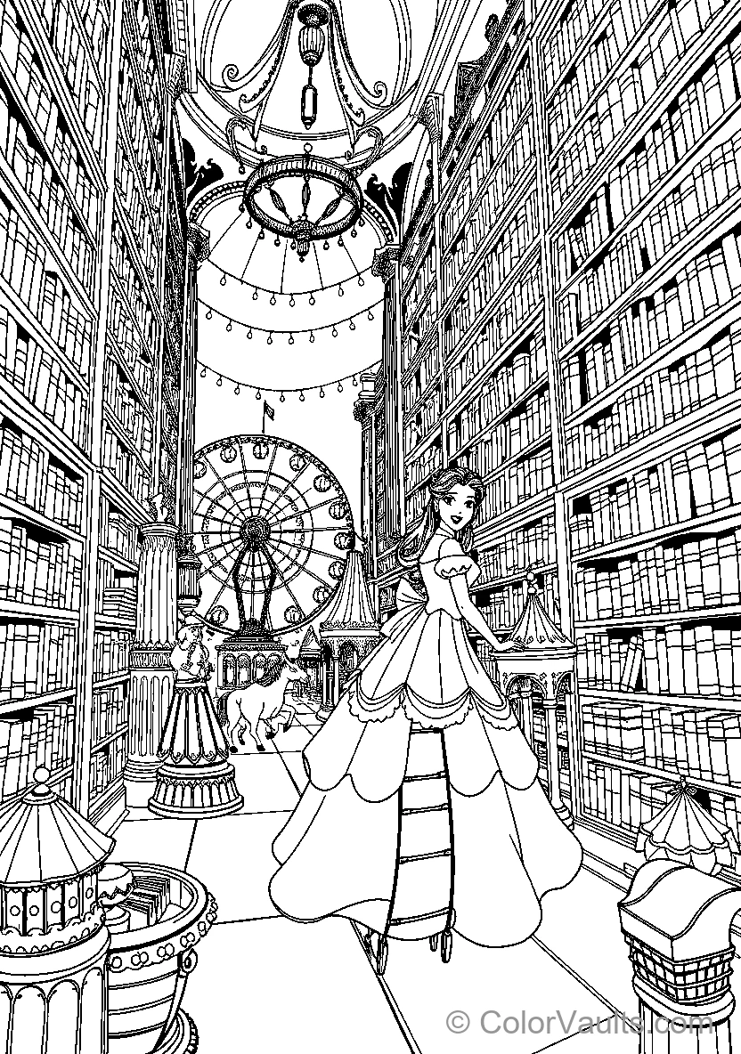 Belle In An Enchanted Library (Scene 3)