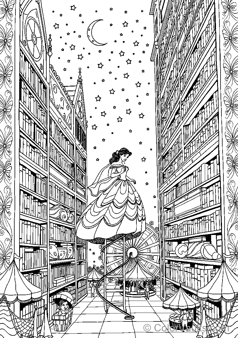 Belle In An Enchanted Library (Scene 5)